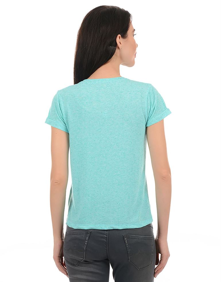 Pepe Jeans Women Casual Wear Blue T-Shirt